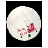 Vintage White Felt Christmas Tree Skirt