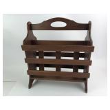 Vtg. Wooden Magazine Holder