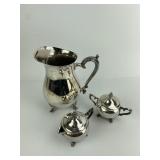 (3) Vtg. Oneida Silver Plated Pitcher & Cream and