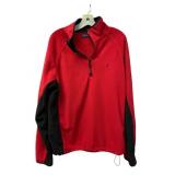 Nautica Large Red/Black Fleece Quarter Zip