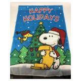 Happy Holidays Snoopy & Woodstock Flag