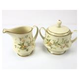 Noritake Creamer Cup & Sugar Bowl