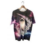 Hybrid Galaxy Cat Large T-Shirt