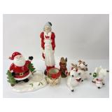 Lot of Santa & Winter Holiday Figurines