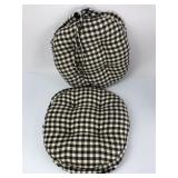 (2) New Black & White Checkered Padded Stool