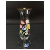 Vintage Silver City Glass Cove Vase with Sticker