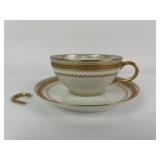 Antique Limoges France Teacup and Saucer, As Is