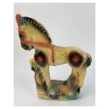 Chalkware carnival horse some chips and wear 12x9"