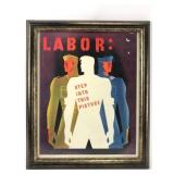 1941 Joseph Binder Framed Labor Propaganda Poster