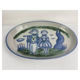 Signed M.A. Hadley Farmer & Wife Platter