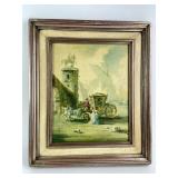 Framed Painting of a Historical Carriage Scene