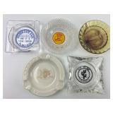 Set of 5 Souvenir Ashtrays with Logos