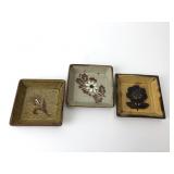 Set Of 3 Handcrafted Square Dishes