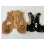 Pair Of Small Childï¿½s Cowboy Vests Cherokee Made