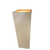 Wooden Pedestal Lamp With Lighted Top