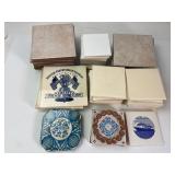 Collection Of Decorative And Plain Ceramic Tiles