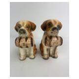 St. Bernard Salt And Pepper Shakers