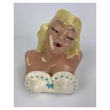 Blonde Ceramic Bust Trinket Box