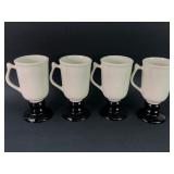 Set Of 4 Vintage MCM Hall Irish Coffee Mugs