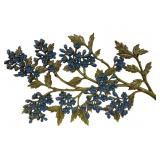 Syroco Plastic Wall Hanging With Blue Flowers