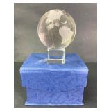 Engraved Glass Globe With Box