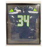 Seattle Seahawks Thomas Rawls Autographed Jersey