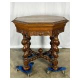 Octagonal Oak Table - 5411