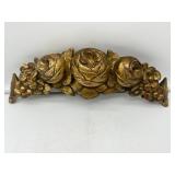 Antique Gilded Wood Floral Applique - 5567