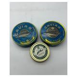 Set of Three Caviar Tins ï¿½ 5906