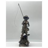 Bronze Boy Fishing Statue ï¿½ 6156