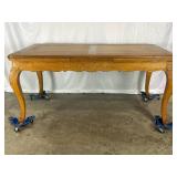 Antique Oak Draw Leaf Dining Table - 5461