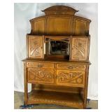 Antique Oakï¿½ Sideboard with Mirror - 5611