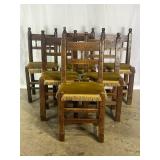 Set of 6 wooden carved chairs 5426