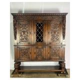 Antique Carved Wooden Cabinet - 5652