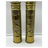 Pair of Trench Art Shell Casings ï¿½ 5925