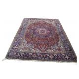 Vintage and Finely Hand Knotted Heriz Carpet.