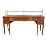 GEORGE III Mahogany Sideboard with Brass Gallery.