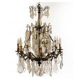 Large & Impressive Brass Skeleton Form Chandelier