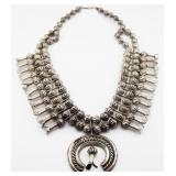 JEWELRY. Southwest Silver Squash Blossom Necklace.