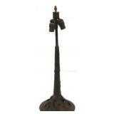 Antique Patinated Metal Tree Trunk Lamp Base