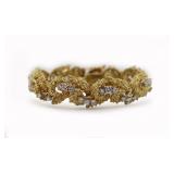 JEWELRY. 16ct Gold and RBC Diamond Bracelet.