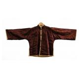 Chinese Silk Embroidered Lamb Lined Coat.