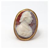 JEWELRY. Agate Portrait Cameo of Karl Theodor Ring