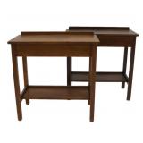 2 Vintage Oak Arts And Crafts Desks.