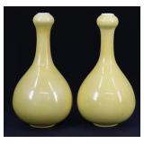 Pair of Chinese Garlic Head Vases.