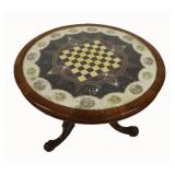 Antique Painted Decorated Game Table.