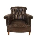 Leather Upholstered Club Chair.