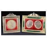 (2) Bronze and Enamel Frames.