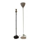 (2) Midcentury Steel And Bronze Lamps.