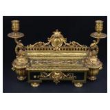 An Ornate Antique Bronze Inkstand.